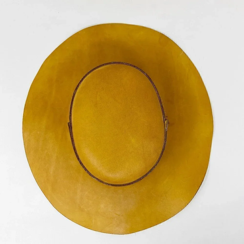 VINTAGE | Skully's by Henschel Western Tan Leather Hat
